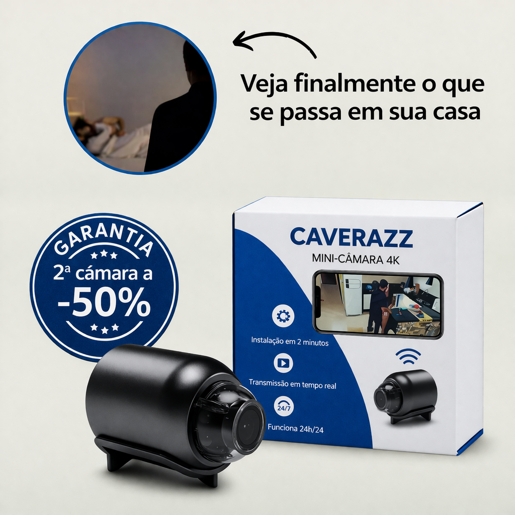 MicroVigi HD™ - Mini Câmara de Segurança Inteligente
