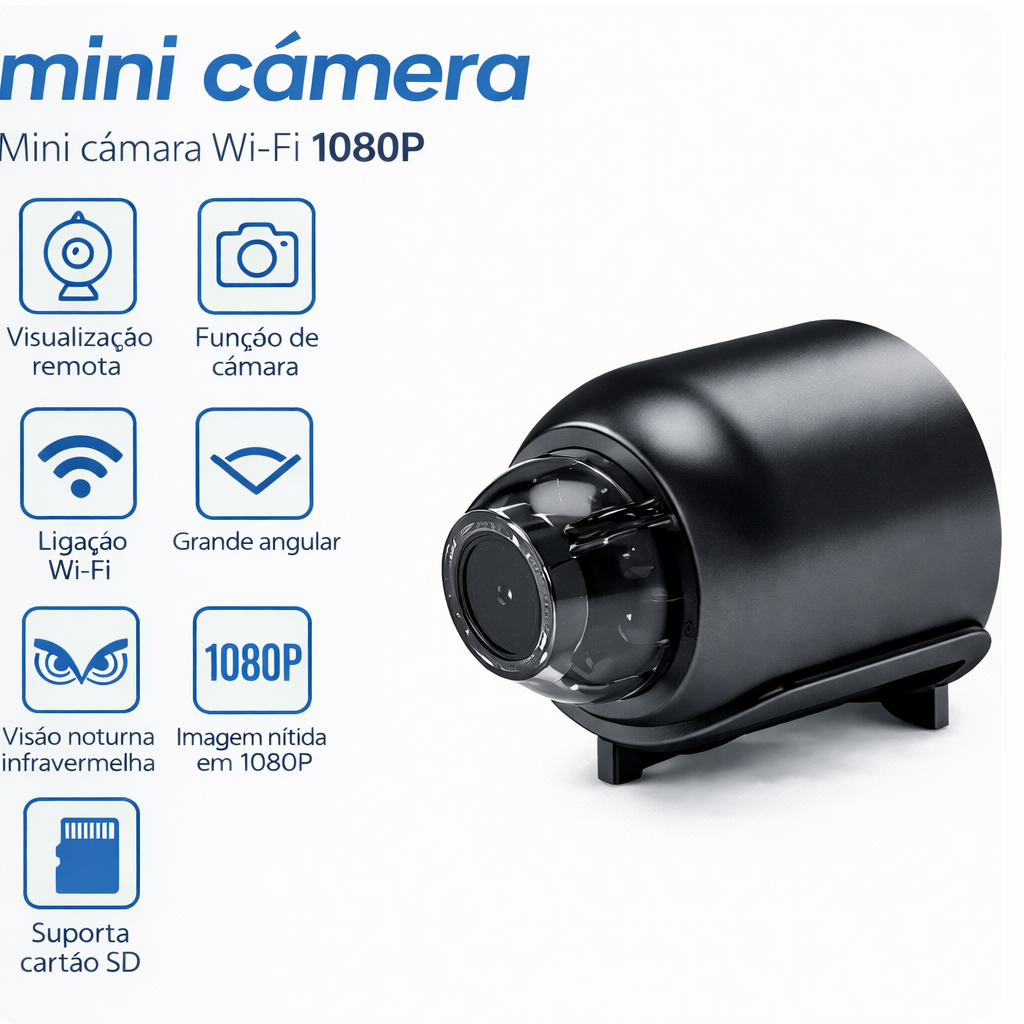 MicroVigi HD™ - Mini Câmara de Segurança Inteligente